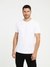 Pure White Solid Round Neck Short Sleeves T-Shirt