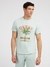 Mint Printed Round Neck Short Sleeves T-shirt