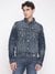 Equest Solid Spread Collar Full Sleeve Denim Jacket