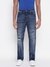 Men Blue Solid Regular Fit Jeans