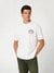 White Printed Round Neck T-Shirt
