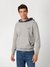 Guess Marble Heather Hooded Solid Sweatshirt