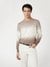 Brown & White Ombre Round Neck Sweater