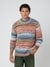Multicolor Sherpa Printed Round Neck Full Sleeve Pullover Sweater