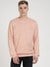 Peach Pure Cotton Printed Round Neck Sweatshirt