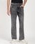 Men's Grey Cotton Blend Solid Slim Fit Jeans