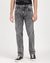 Men's Grey Cotton Blend Solid Regular Fit Jeans