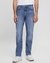 Men's Blue Polycotton Solid Relaxed Fit Jeans