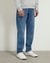 Men's Blue Cotton Solid Regular Fit Jeans