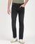 Men's Charcoal Grey Cotton Blend Solid Regular Fit Jeans