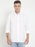 White Solid Spread Collar Full Sleeves Shirt