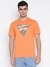 Triangle Mid Organic Stream Apricot Buff Brand Logo Round Neck Regular Fit T-Shirt
