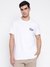 Mid Organic Stream Pure White Graphic Round Neck Regular Fit T-Shirt