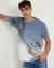 Men's Blue Cotton Ombre Regular Fit T-shirt