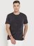 Black Embroidered Round Neck Short Sleeves T-shirt