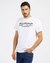 Men's White Cotton Printed Slim Fit T-shirt