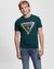Men's Green Cotton Printed Slim Fit T-shirt