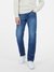 Guess Men Washed Mid-Rise Tapered Jeans