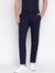 Myron Dressy Cotton Dobby Stretch Smart Blue Solid Mid Rise Regular Fit Chinos Trousers