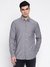 Sunset Light Oxford Blue Dreamy Micro Print Spread Collar Slim Fit Shirt