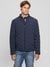 Guess Men's Smart Blue Quilted Stand Collar Full Sleeve Puffer Jacket