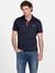 Smart Blue Solid Slim Fit New Tech Stretch T-Shirt