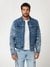 Dillion Cotton Blend Solid Denim Jacket