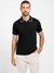 Guess Men Solid Collared Short Sleeves Polo T-shirt