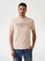 Men Pink Printed Round Neck T-shirt