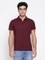 Guess Men Paul Pique Tape Red Noir Solid Round Neck Regular Fit T-Shirt