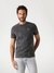 Guess Men's Grey Printed Round Neck Short Sleeves T-Shirt