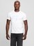 Guess Pure White Crew Neck Textured T-Shirt