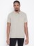 Men Grey Solid Polo Collar T-shirt