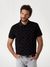 Guess Jet Black Round Neck Printed Polo T-Shirt