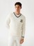 Guess Men Cable Knitted V-Neck Long Sleeves Pullover