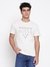 Guess Men Mid Organic Stream Vanilla Cream Typography Round Neck Regular Fit T-Shirt