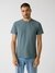 Teal Textured Round Neck T-shirt