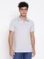 Guess Men Nolan Mid Organic Warm Stone Grey Solid Polo Neck Regular Fit T-Shirt