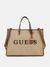 Guess Beige Textured Cherryvale Large Tote Bag