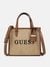 Guess Beige Textured Cherryvale Mini Tote Bag