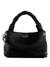 Black Solid Polyurethane Sansa Top Handle Crossbody Bag
