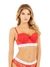Guess Polyamide Self Design Red Balconette Bra