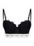 Guess Polyamide Self Design Black Balconette Bra