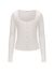 Guess Modal Solid Full Sleeve White Lia Knit Top