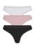 Guess Cotton Solid Pack of 3 Basic Thong Brief