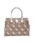 Brown PU Printed Shopper Tote Bag