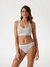 Guess Cotton Solid Grey Bralette Bra