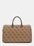 Guess Brown Printed Berta Weekender Duffel Bag