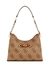 Latte Logo Printed Izzy Top Zip Shoulder Bag