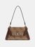 Latte Printed Magnet Karnilla Logo Flap Shoulder Bag